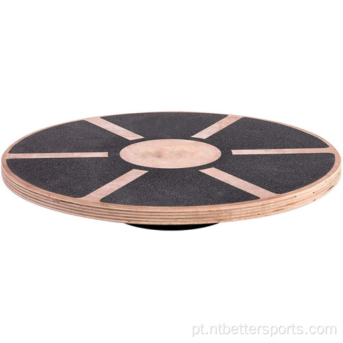 OEM redondo curvilíneo de ioga Wobble Wood Balance Board